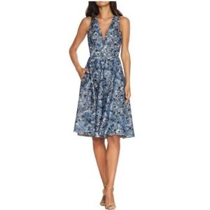 Dress The Population Sally Embroidered Sequin Fit & Flare Dress